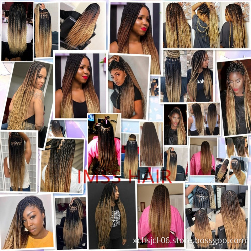 Jumbo Braiding Hair Extensions Braiding Hair 24 Inch Ombre Multiple Tone Colored Synthetic Hair for Women